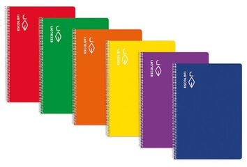 Libreta espiral Escolofi A4 40 hojas liso azul