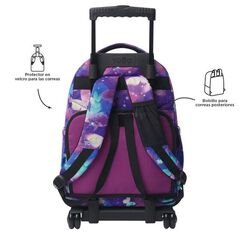 Mochila con ruedas desmontable Totto glitter Star Butterfly