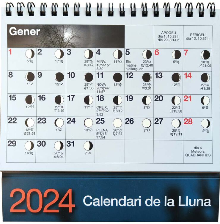 Calendario pared de la Lluna 2024 catalán