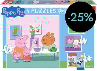 Puzles Progresivos 12-20-25-25 Peppa Pig