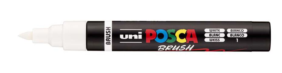 Marcador Posca PC-5BR pincel 1-4mm blanco