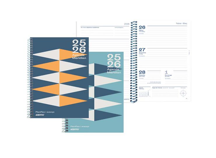 Agenda escolar Meridian setm/vista 2025-26 Additio català