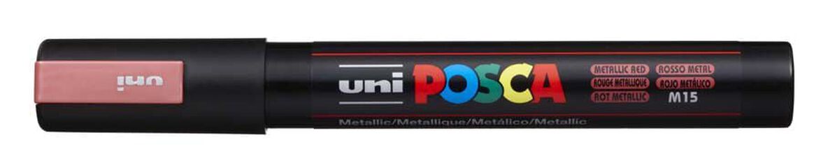 Retolador Posca PC-5M 1,8-2,5mm vermell metall