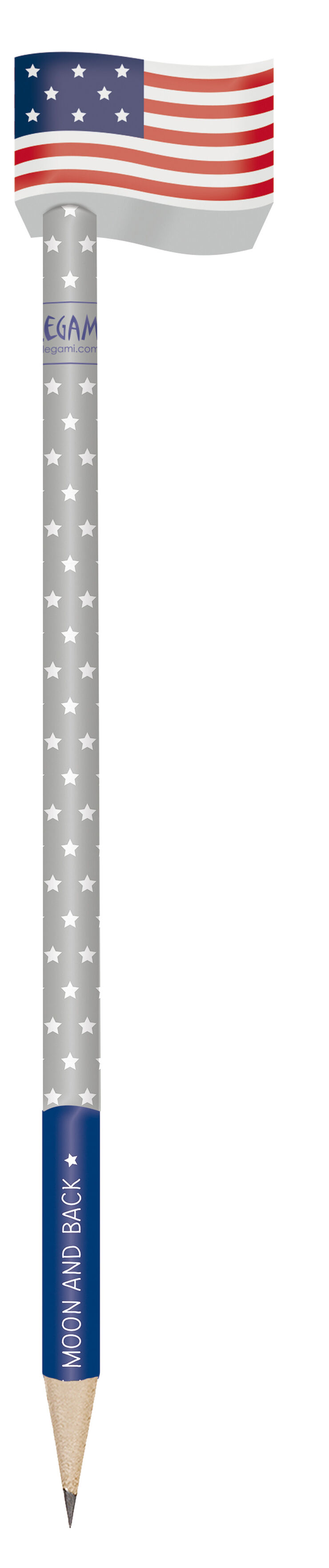 Set To The Moon Legami (1 l&aacute;piz + 2 gomas)