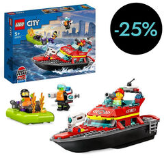LEGO® City Llanxa de Rescat de Bombers i Zodiac 60373