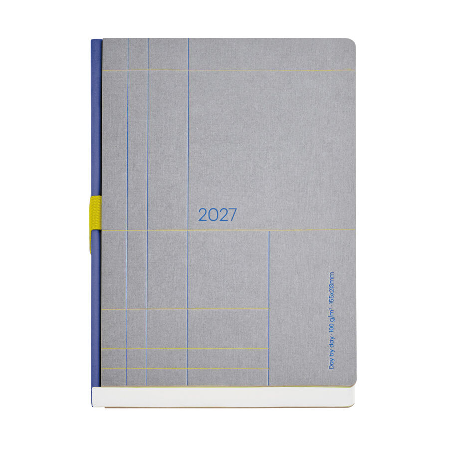Agenda Miquelrius Plus Semana Vista Multiling&uuml;e 2027 Kraft Gris