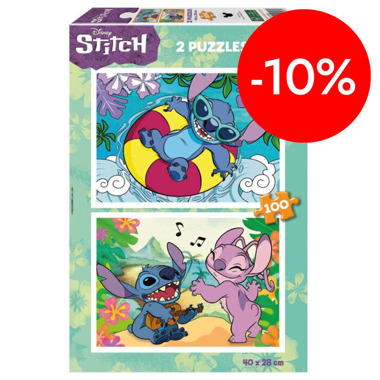 Puzle 2 X 100 peces Stitch