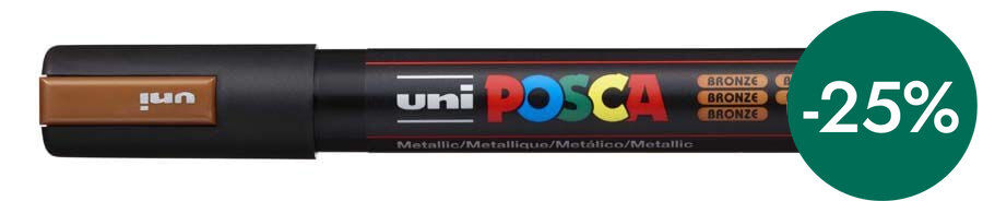 Retolador Posca PC-5M 1,8-2,5mm bronze metall
