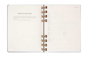 Agenda espiral Moleskine Life Planner 12m sem/vista 2025 XL negro