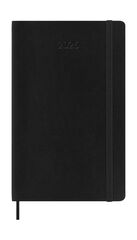Agenda Moleskine 12m sem/vista 2025 L negro