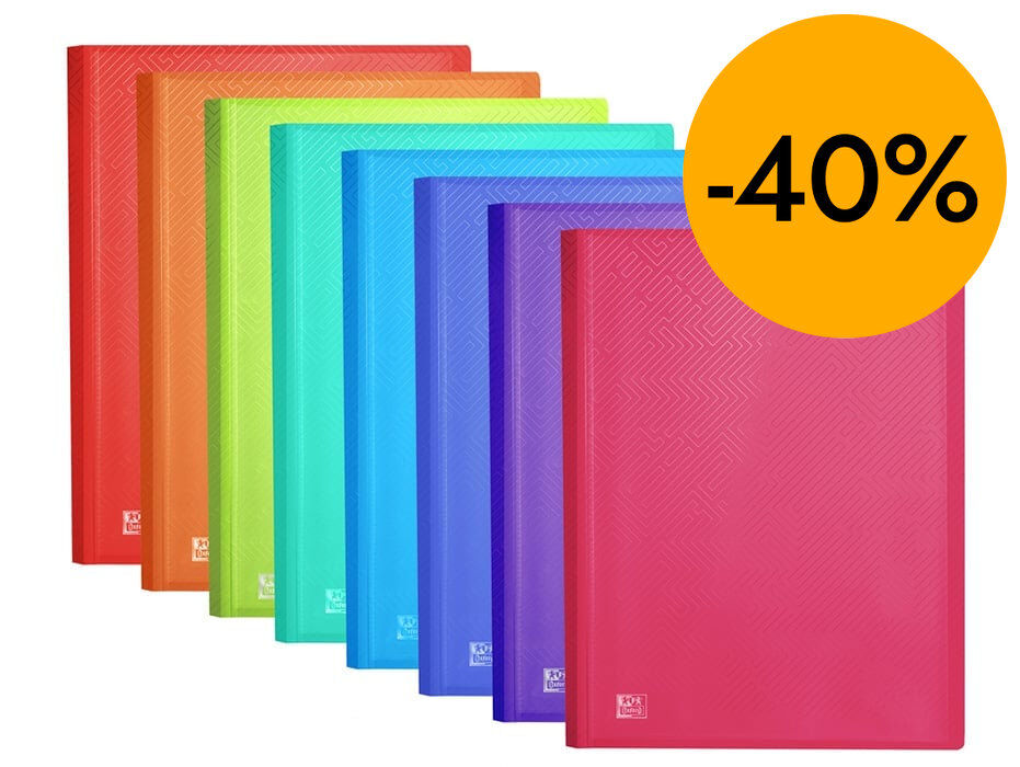 Carpeta 40 fundas A4 Oxford Urban colores surtido