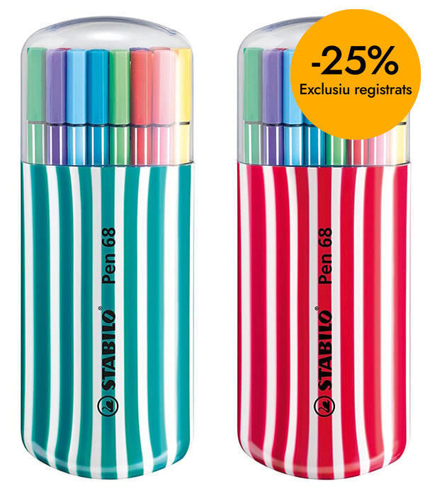 Retoladors Stabilo Pen 68 Zebrui 20 colors