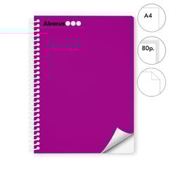 Libreta espiral Abacus A4 80 hojas liso lila