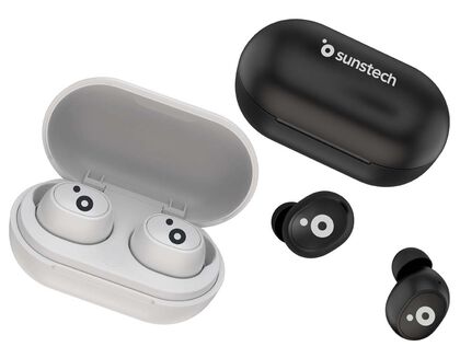 Auriculars bluetooth amb micro Sunstech negre Auriculars bluetooth amb micro Sunstech negre