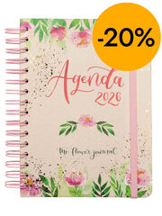 Agenda Finocam The Flower Journal E10 d&iacute;a/p&aacute;g cas 2026 rosa