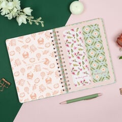 Agenda Finocam Flower Journal Setmana Vista Horitzontal 2027 Castell&agrave; Verd