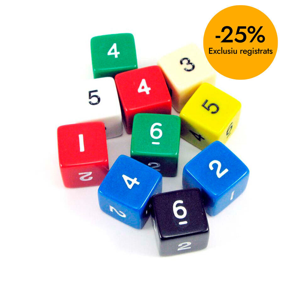 Dado 6 caras de colores 10 unidades