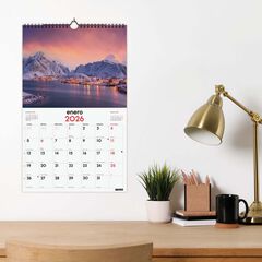 Calendario pared Finocam 25x40 2026 Atardeceres castellano