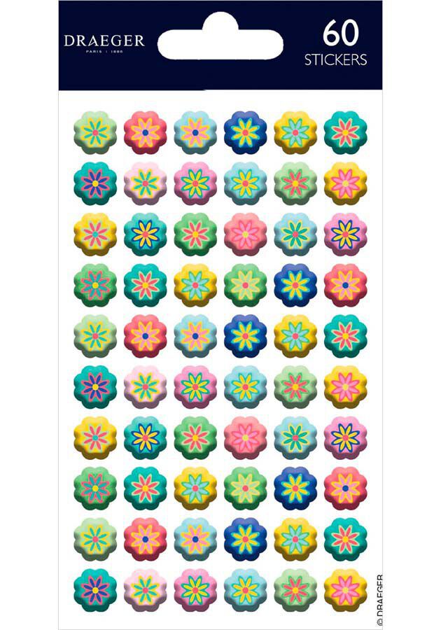 Stickers Draeger Flors colors 60u