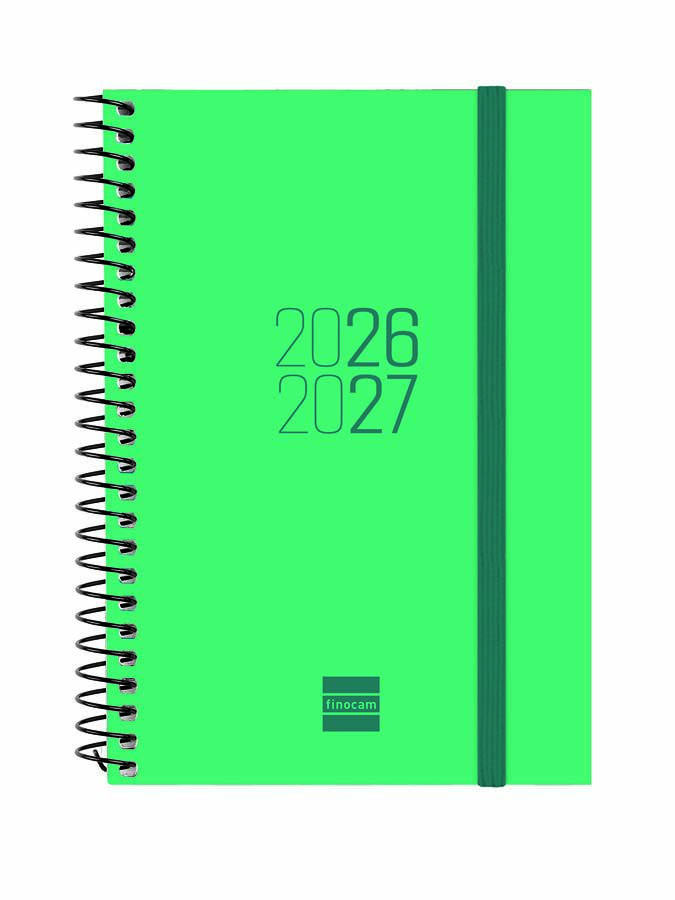 Agenda Escolar Finocam Esp.E8 Sem/Vista Castellano 2026-27 Verde