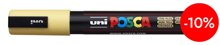 Retolador Posca PC-5M 1,8-2,5mm groc mig