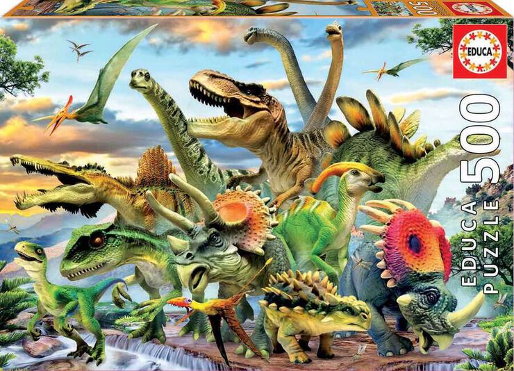 Puzle 500 piezas Dinosaurios