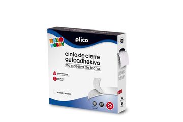 Cinta textil adhesiva Plico 20mmx25m blanco