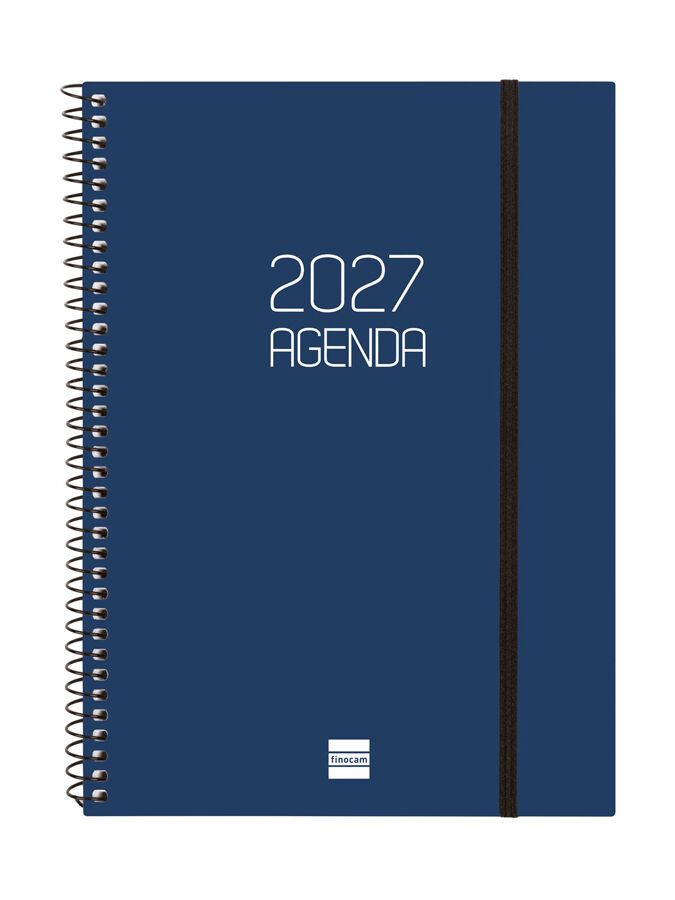Agenda Finocam Opaque Semana Vista Horizontal 2027 Catal&aacute;n Azul