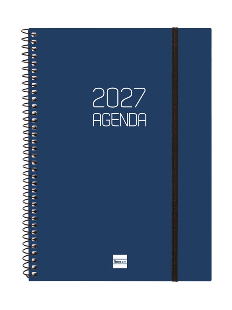 Agenda Finocam Opaque Semana Vista Horizontal 2027 Catal&aacute;n Azul