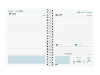 Agenda Finocam escolar Cool 1/4 día/pág cas 2025-26 negro