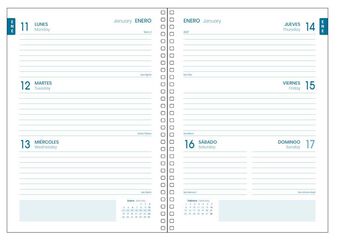 Agenda Escolar Dohe Espiral A5 sem/vista castellano 2026-2027 Vibes negro