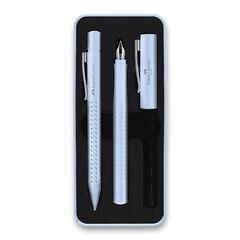 Pluma/Bolígrafo Faber-Castell Grip azul cielo