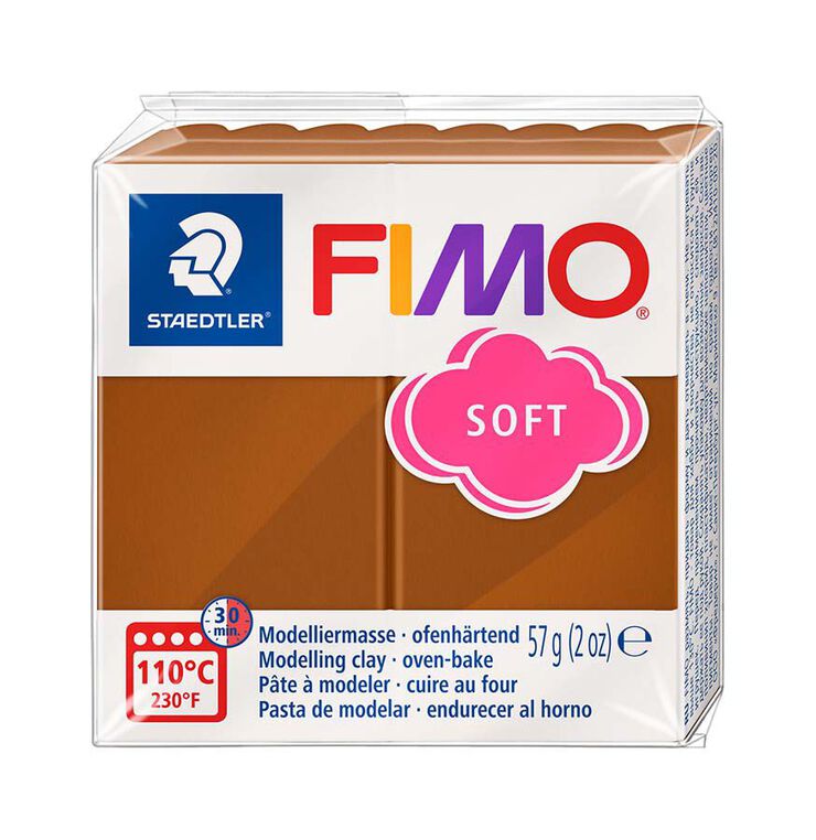 Pasta moldear Fimo Soft 57g marr&oacute;n caramelo
