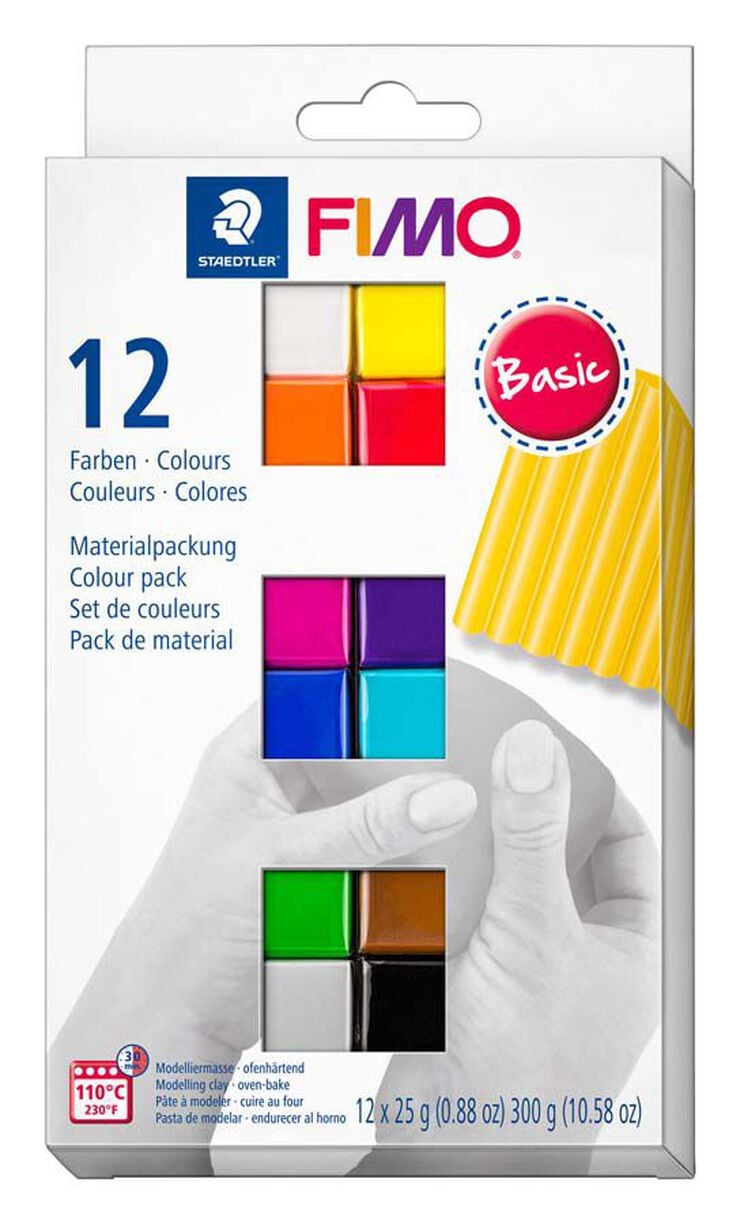 Pasta para modelar Fimo Soft 300g basic 12 colores