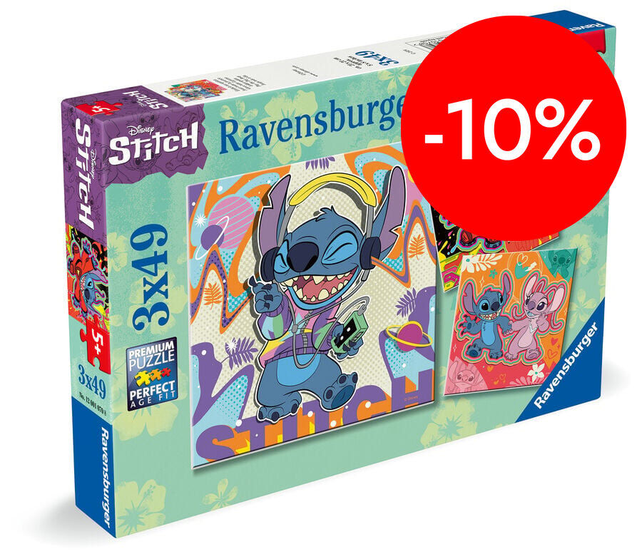 Puzle 3 X 49 piezas Disney Stitch