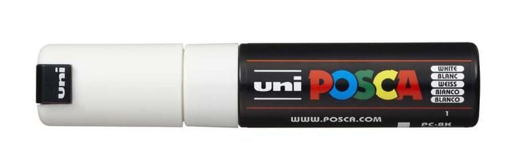 Rotulador Posca PC-8K 8mm blanco