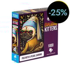 Puzle 1000 piezas Pug with a Pearl Earring