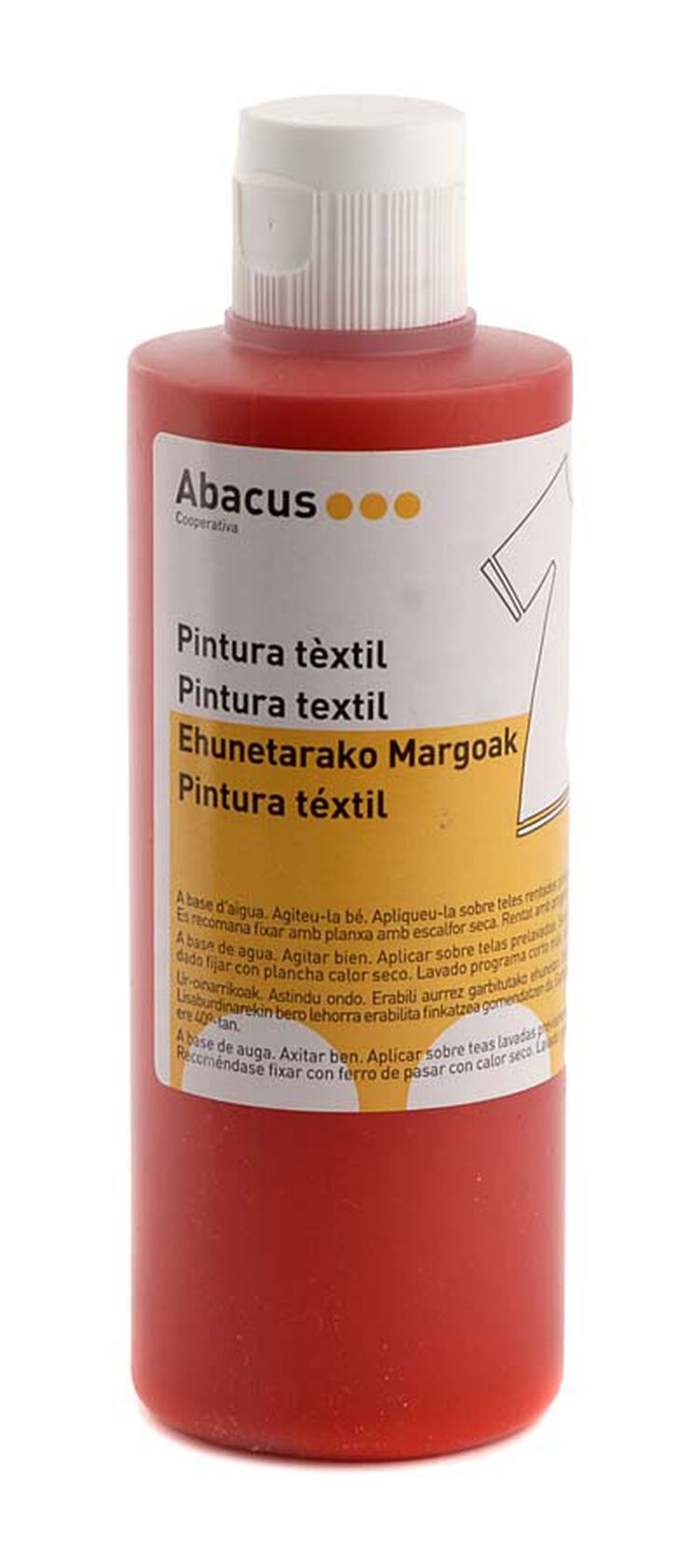 Pintura textil Abacus 200 ml Rojo