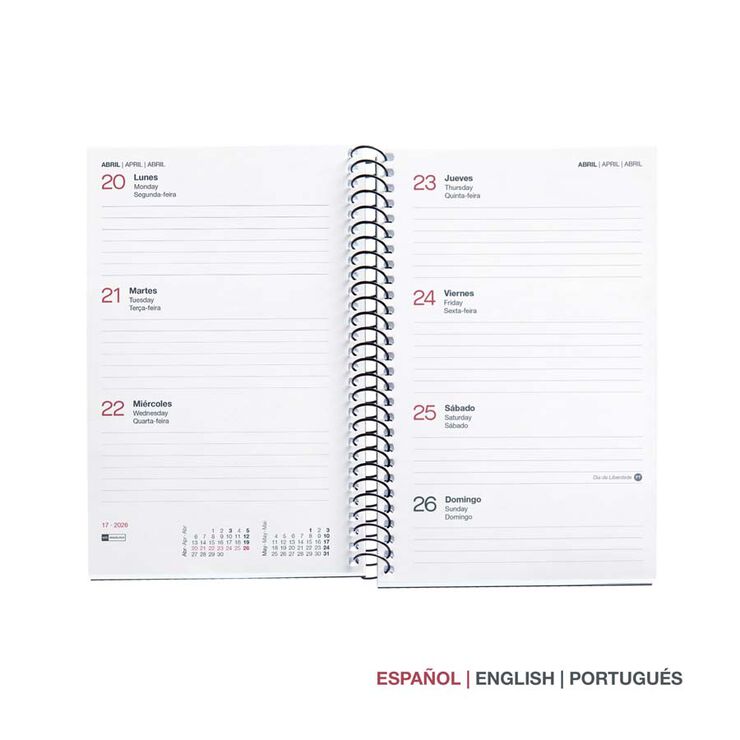 Agenda Espiral Miquelrius Activa setm/vista mult 2026 City negre