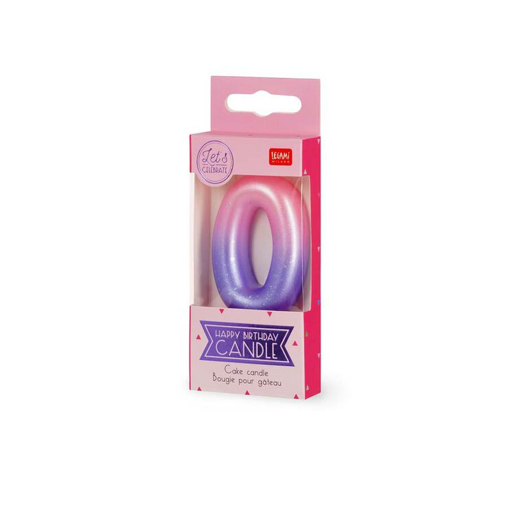 Vela Legami rosa/lila nº0
