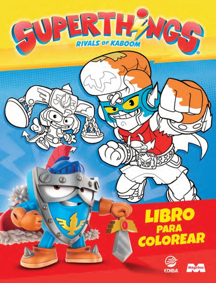 Libro colorea SuperThings serie Kazoom Power Warriors