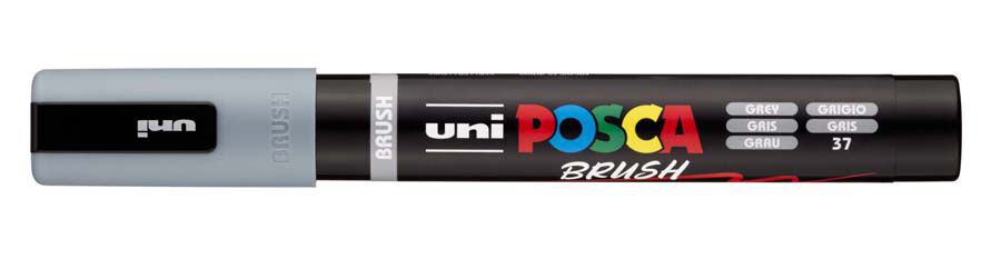 Marcador Posca PC-5BR pincel 1-4mm gris