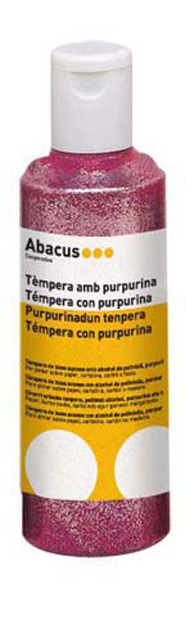 T&eacute;mpera Abacus amb purpurina 250ml rosa