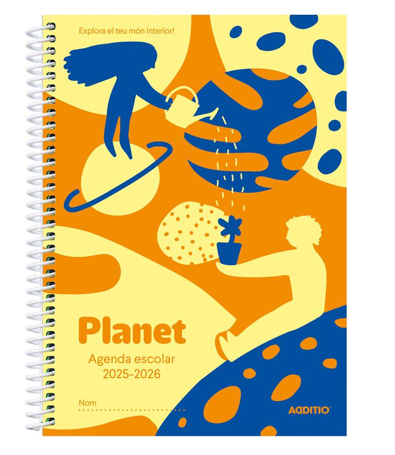 Agenda escolar Planet setm/vista 2025-26 Additio catal&agrave;