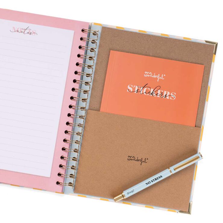 Agenda escolar Mr. Wonderful Office + Bolígraf sem/vista cas 2025-26 No Stress