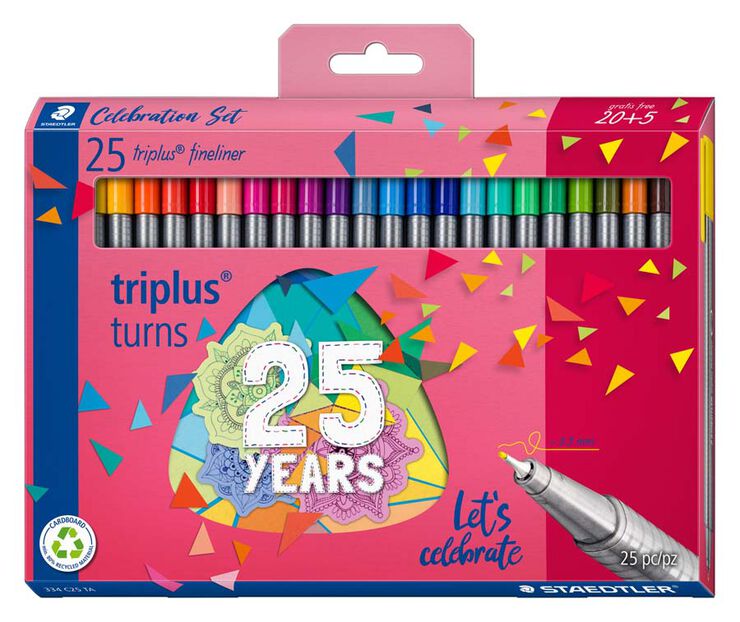 Rotuladores Staedtler Fineliner Triplus 20+5 colores