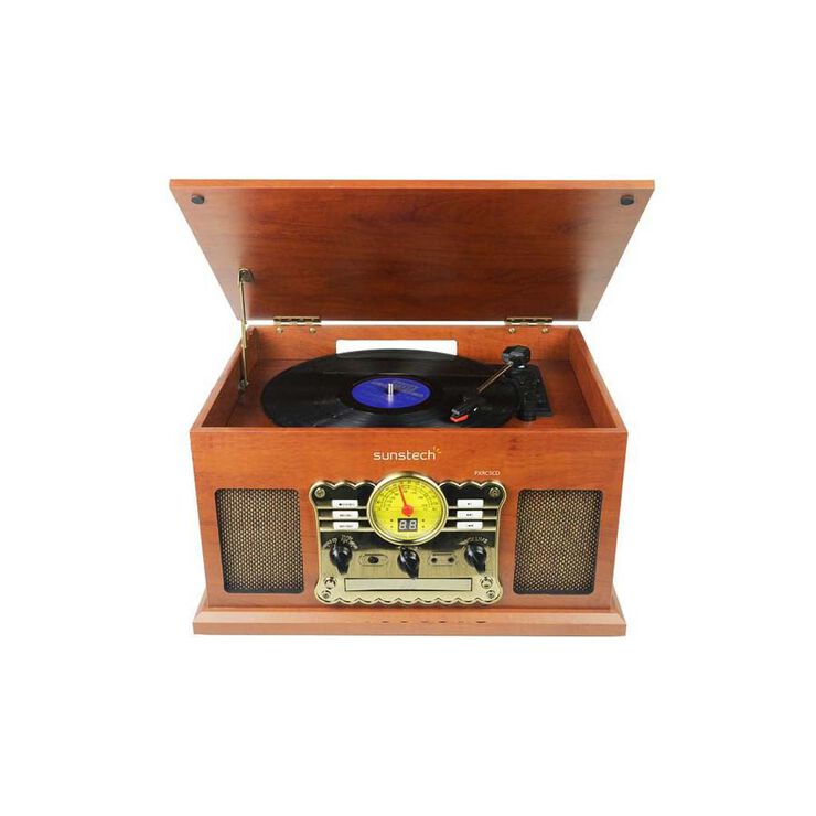 Tocadiscos CD Radio Cassette Sunstech Vintage