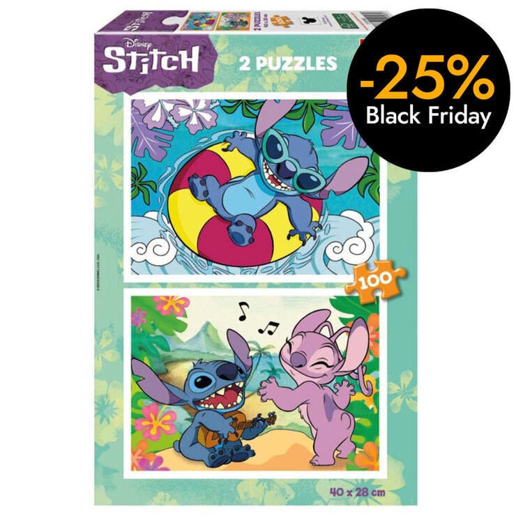 Puzle 2 X 100 peces Stitch