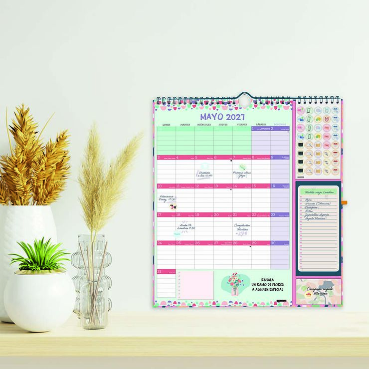 Calendario Pared Finocam 16M Plus Castellano 2026-27 Vitae