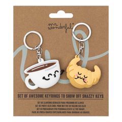 Set 2 Llaveros Mr.Wonderful Café y Croissant